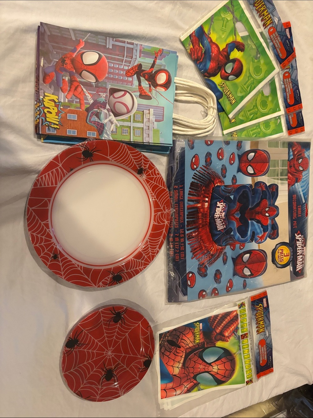 Spiderman Red and Blue Kids Party Tableware Set